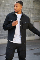 Overshirt - Men's Long Sleeve Button-Up Shirt with Breast Pockets-Chaps London-Chaps London