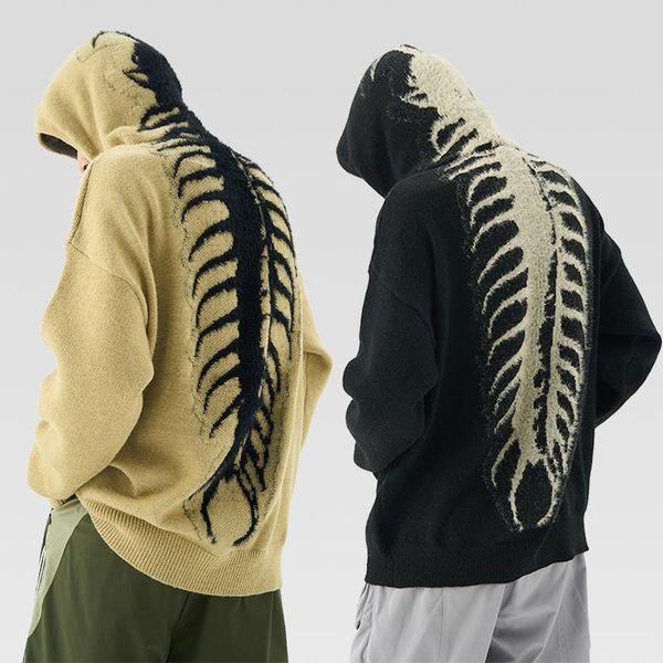 Oversized Hoodie - Men's Knitted Printed Loose Fit-Hoodie-Chaps London-Chaps London