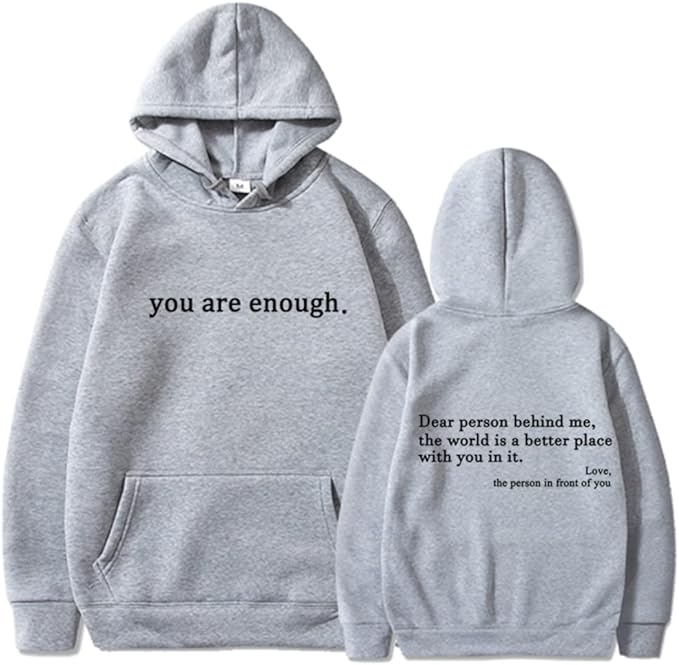 Oversized Hoodie - Unisex Warm Printed Text Pullover Hoodie-Hoodies-Chaps London-Grey-S-Chaps London