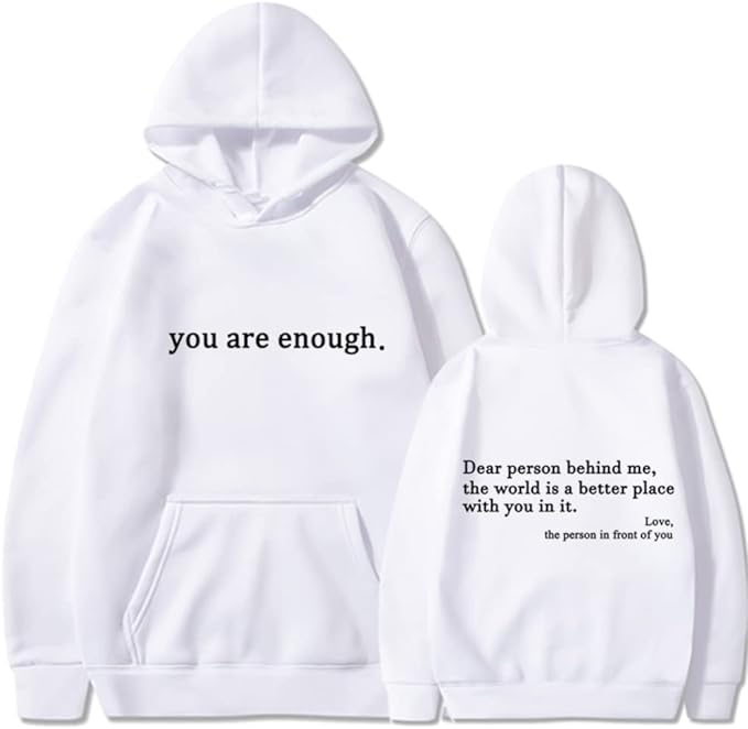 Oversized Hoodie - Unisex Warm Printed Text Pullover Hoodie-Hoodies-Chaps London-White-S-Chaps London