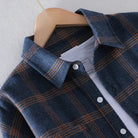 Plaid Shirt - Men's Button-Up Checkered Long Sleeve Shirt-Fashion Men Shirt Plaid Fall-Chaps London-Chaps London