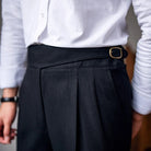Pleated Pants - Men's Stylish Adjustable Waist Formal Dress Pants-Men Pants-Chaps London-Chaps London