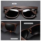 Polarised Sunglasses - Men's Bamboo Frame Wayfarer-Sunglasses-Chaps London-Chaps London