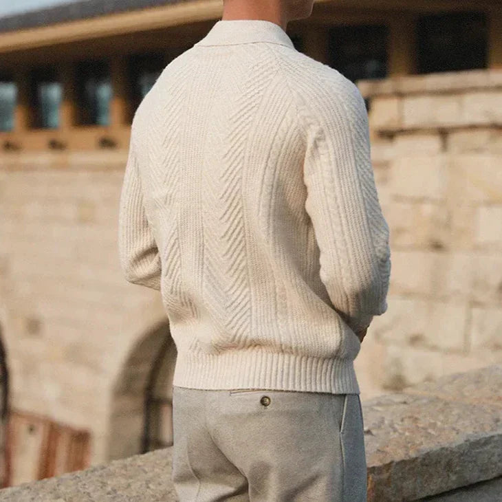 Polo Jumper - Men's Collared Knitted Jumper-Sweater-Chaps London-Chaps London