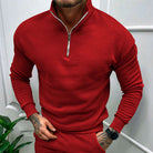 Polo Jumper - Men's Quarter Zip Long Sleeve-Sweaters-Chaps London-Chaps London