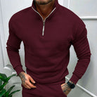 Polo Jumper - Men's Quarter Zip Long Sleeve-Sweaters-Chaps London-Chaps London