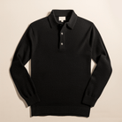 Polo Shirt | Collared | Long Sleeve | Polo Jumper | Men's Sweater-Men Sweaters-Chaps London-Black-XS-Chaps London