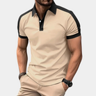 Polo Shirt | Collared | Short Sleeve | Polo T-Shirt | Men's Clothing-Men Summer Shirt-Chaps London-Khaki-S-Chaps London