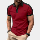 Polo Shirt | Collared | Short Sleeve | Polo T-Shirt | Men's Clothing-Men Summer Shirt-Chaps London-Red-S-Chaps London
