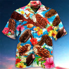 Polo Shirt - Men's Ice Cream Print Short Sleeve-Shirts-Chaps London-Brown-S-Chaps London