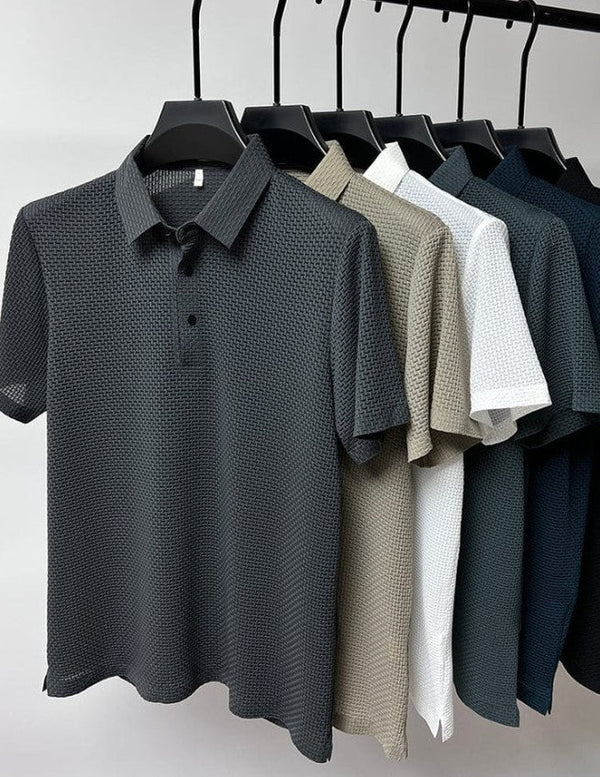 Polo Shirt - Men's Lightweight Button-Up Polo Shirt-Men's Shirt-Chaps London-Chaps London