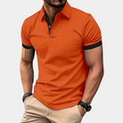 Polo Shirt - Men's Orange Short Sleeve Collared-Polos-Chaps London-Orange-S-Chaps London