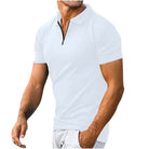 Polo Shirt - Men's Quarter Zip Collared-Polos-Chaps London-White-S-Chaps London