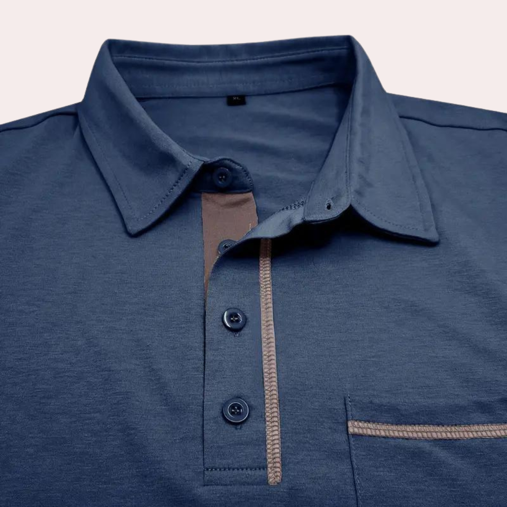 Polo Shirt - Men's Short Sleeve Breast Pocket-Polos-Chaps London-Chaps London
