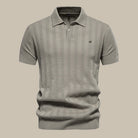Polo Shirt - Men's Short Sleeve Knitted Collared Polo T-Shirt-Polo man-Chaps London-Khaki-S-Chaps London
