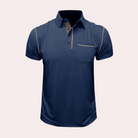 Polo Shirt - Men's Short Sleeve Lapel Breast Pocket-Polos-Chaps London-Chaps London