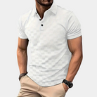 Polo Shirt - Men's Short Sleeve Quarter Button-Polos-Chaps London-White-S-Chaps London