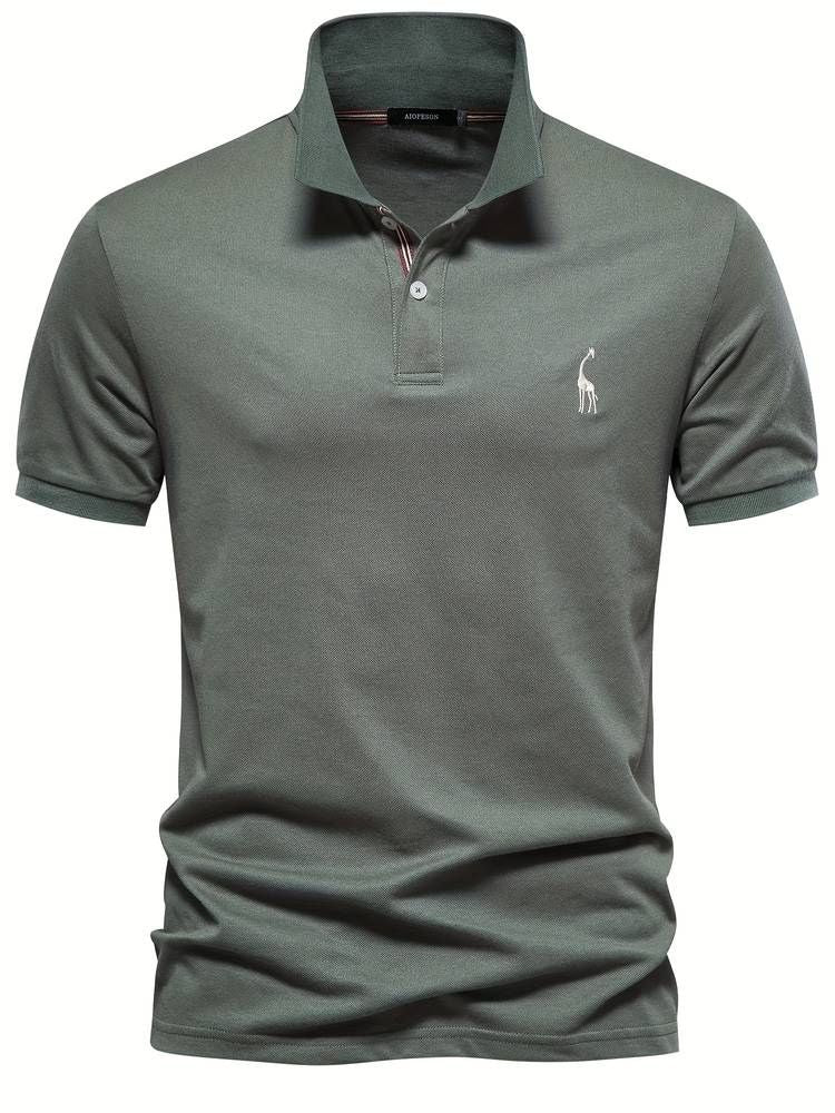 Polo Shirt - Short Sleeve Collared Men's Polo-Polos-Chaps London-Army Green-S-Chaps London