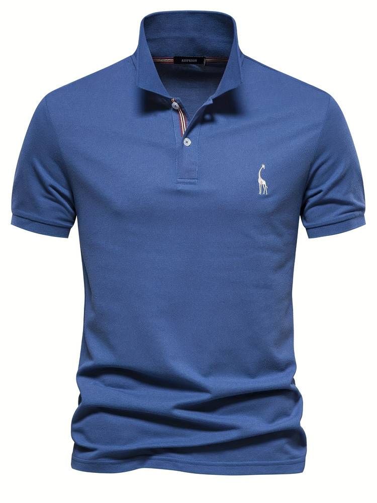 Polo Shirt - Short Sleeve Collared Men's Polo-Polos-Chaps London-Blue-S-Chaps London