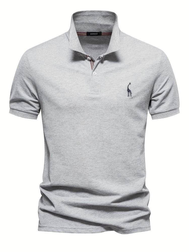Polo Shirt - Short Sleeve Collared Men's Polo-Polos-Chaps London-Grey-S-Chaps London