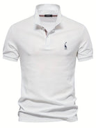 Polo Shirt - Short Sleeve Collared Men's Polo-Polos-Chaps London-White-S-Chaps London