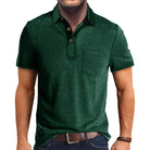 Polo T-Shirt | Collared | Short Sleeve | Polo Shirt | Men's Shirt-Polos-Chaps London-Green-S-Chaps London