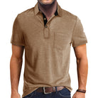 Polo T-Shirt | Collared | Short Sleeve | Polo Shirt | Men's Shirt-Polos-Chaps London-Khaki-S-Chaps London