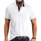 Polo T-Shirt | Collared | Short Sleeve | Polo Shirt | Men's Shirt-Polos-Chaps London-White-S-Chaps London