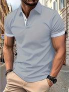 Polo T Shirt - Men's Short Sleeve Collared-Polos-Chaps London-Grey-S-Chaps London