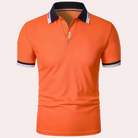 Polo T-Shirt - Orange - Shirt Sleeve - Polo Shirt - Men's Clothing-Men Summer Shirt-Chaps London-Chaps London