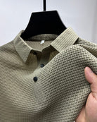 Polo T-Shirt - Shirt Sleeve - Button-Up - Polo Shirts - Men's Shirts-Polos-Chaps London-Khaki-S-Chaps London