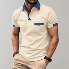Polo T-Shirt | Short Sleeve | Button Neck | Collared T-Shirt | Men's Shirts-Chaps London-Apricot-S-Chaps London