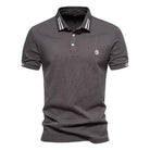 Polo T-Shirt - Slim Fit - Turndown Collar - Polo Shirts - Men's T-Shirts-Men's Polo Shirt-Chaps London-Gray-S-Chaps London