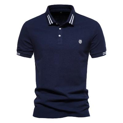 Polo T-Shirt - Slim Fit - Turndown Collar - Polo Shirts - Men's T-Shirts-Men's Polo Shirt-Chaps London-Navy Blue-S-Chaps London