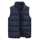 Puffer Gilet - Men's Padded Zip Up Bodywarmer-Men's Puffer Vest-Chaps London-Navy-M-Chaps London