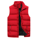 Puffer Gilet - Men's Padded Zip Up Bodywarmer-Men's Puffer Vest-Chaps London-Red-M-Chaps London