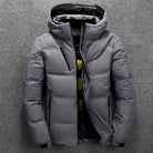 Puffer Jacket - Hooded Padded Men's Winter Jacket-Puffer Jackets-Chaps London-Dark Grey-XS-Chaps London