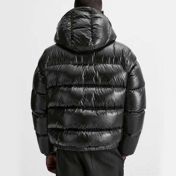 Puffer Jacket - Men's Hooded Black Winter Down Jacket-Jassen-Chaps London-Chaps London