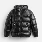 Puffer Jacket - Men's Hooded Black Winter Down Jacket-Jassen-Chaps London-Chaps London