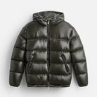 Puffer Jacket - Men's Hooded Black Winter Down Jacket-Jassen-Chaps London-Chaps London