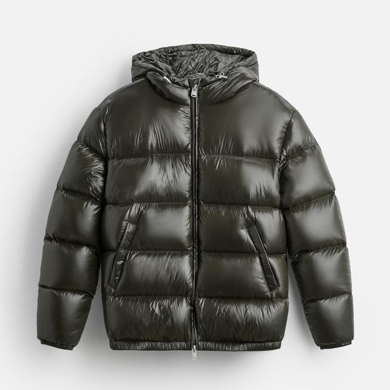 Puffer Jacket - Men's Hooded Black Winter Down Jacket-Jassen-Chaps London-Chaps London