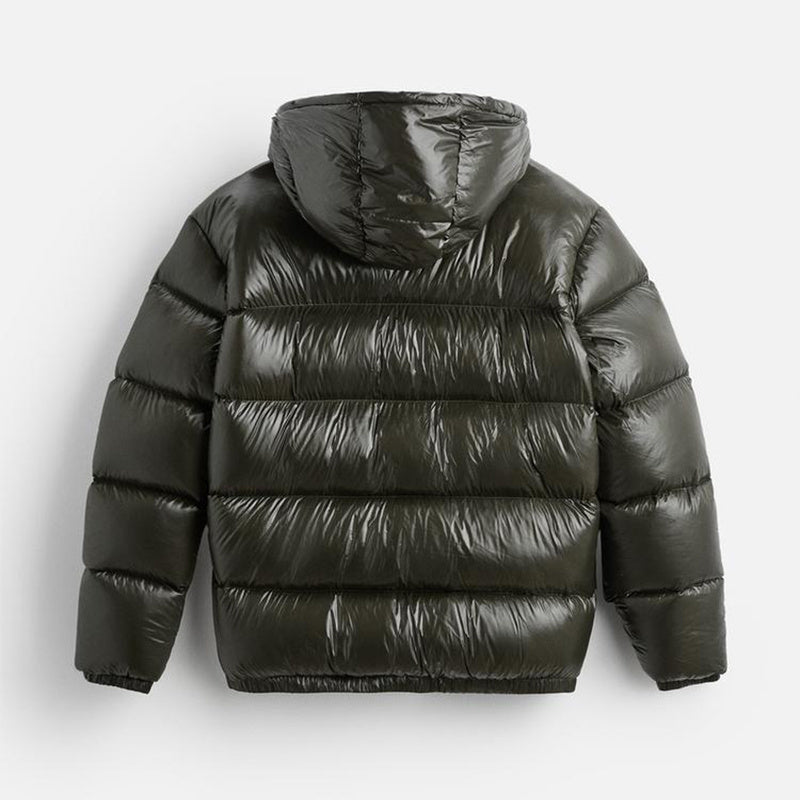 Puffer Jacket - Men's Hooded Black Winter Down Jacket-Jassen-Chaps London-Chaps London