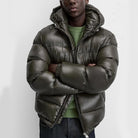 Puffer Jacket - Men's Hooded Black Winter Down Jacket-Jassen-Chaps London-Chaps London