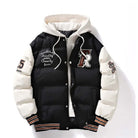 Puffer Jacket - Men's Hooded Padded Winter Baseball Style-Puffer Jackets-Chaps London-Black-M-Chaps London