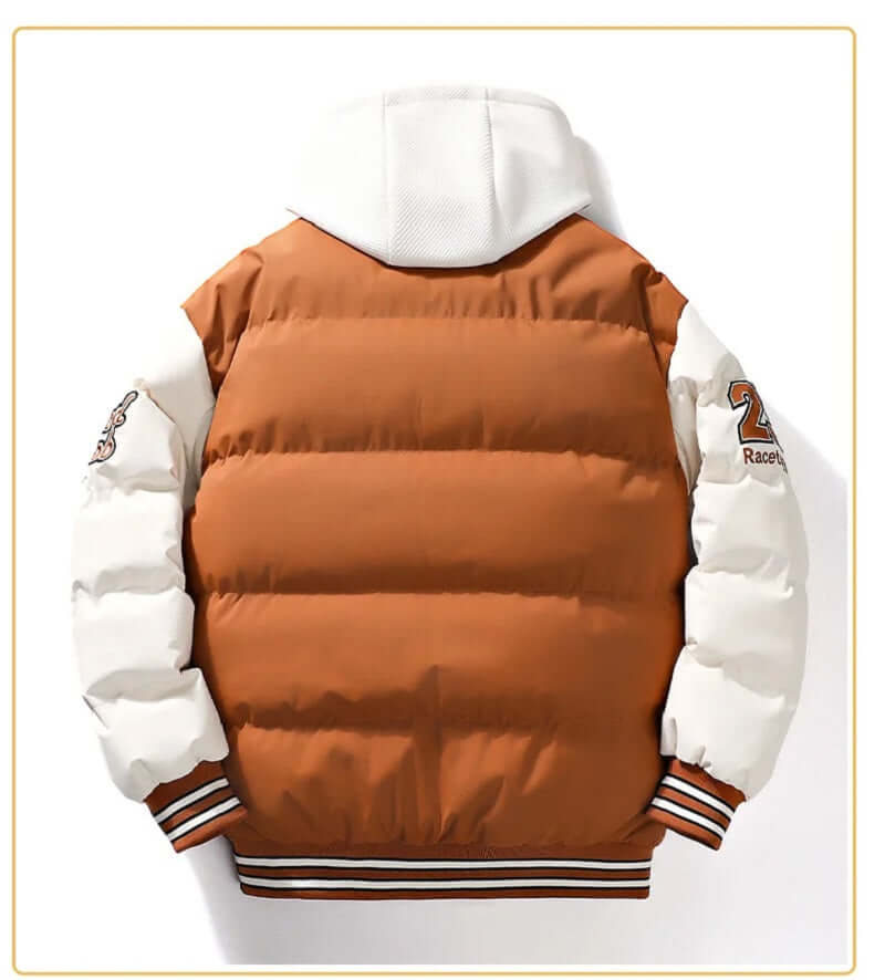 Puffer Jacket - Men's Hooded Padded Winter Baseball Style-Puffer Jackets-Chaps London-Chaps London