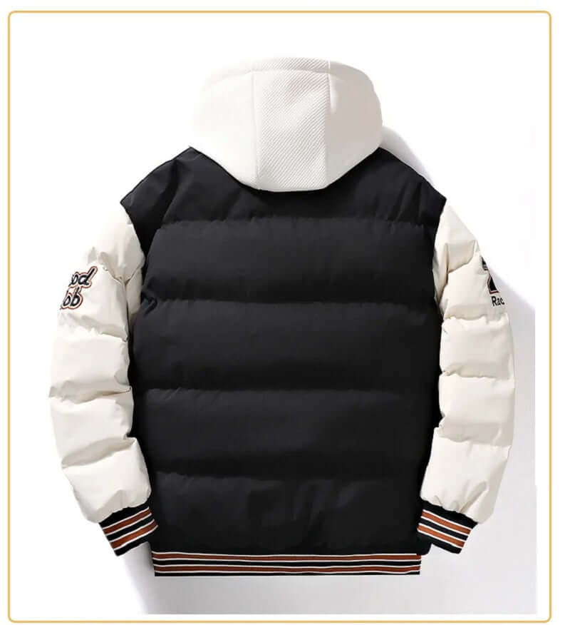 Puffer Jacket - Men's Hooded Padded Winter Baseball Style-Puffer Jackets-Chaps London-Chaps London