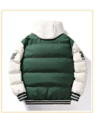 Puffer Jacket - Men's Hooded Padded Winter Baseball Style-Puffer Jackets-Chaps London-Chaps London