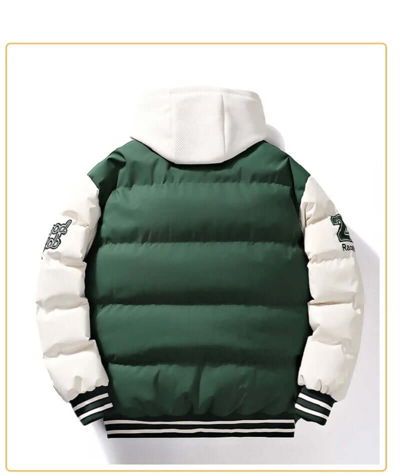 Puffer Jacket - Men's Hooded Padded Winter Baseball Style-Puffer Jackets-Chaps London-Chaps London