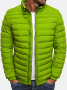 Puffer Jacket - Men's Lightweight Quilted Down Jacket-Puffer Jackets-Chaps London-Green-S-Chaps London