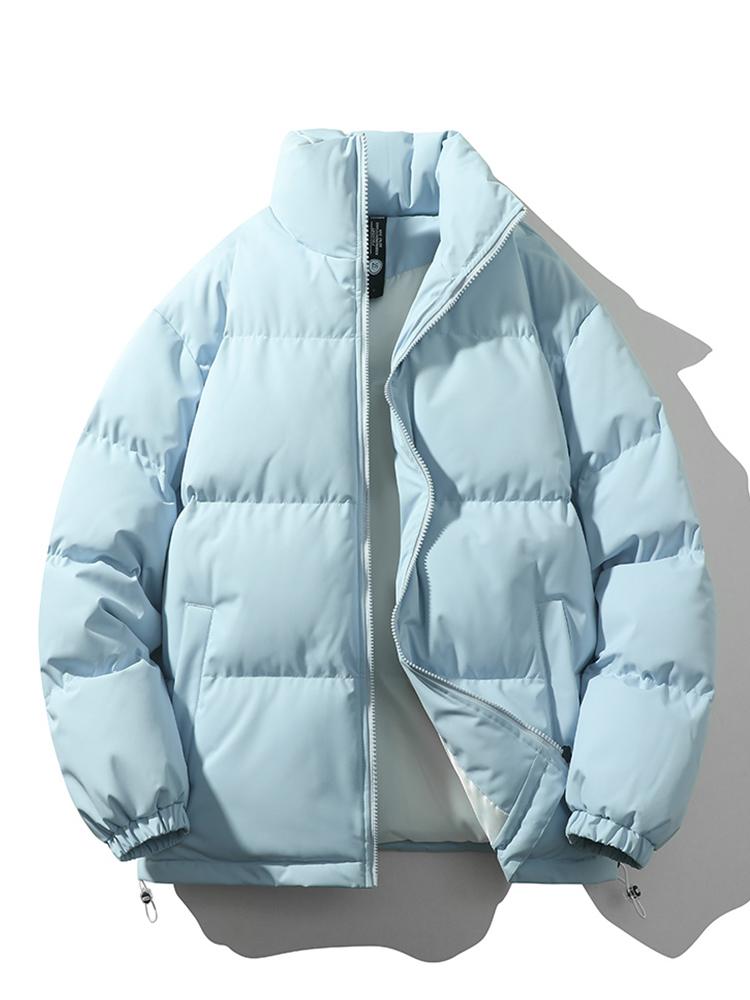 Puffer Jacket - Men's Padded Down Winter Jacket-Men Jackets-Chaps London-Light Blue-S-Chaps London